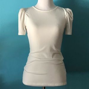 Express Fitted puff short sleeve tee